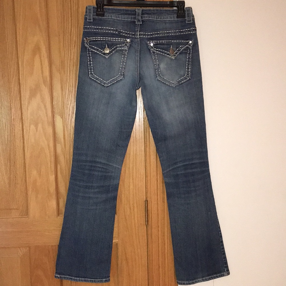 Paisley Sky denim jeans mid-rise size 8 slim adult/junior girl